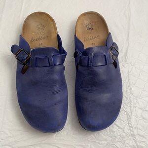 Ganter blue clog mule shoes 39